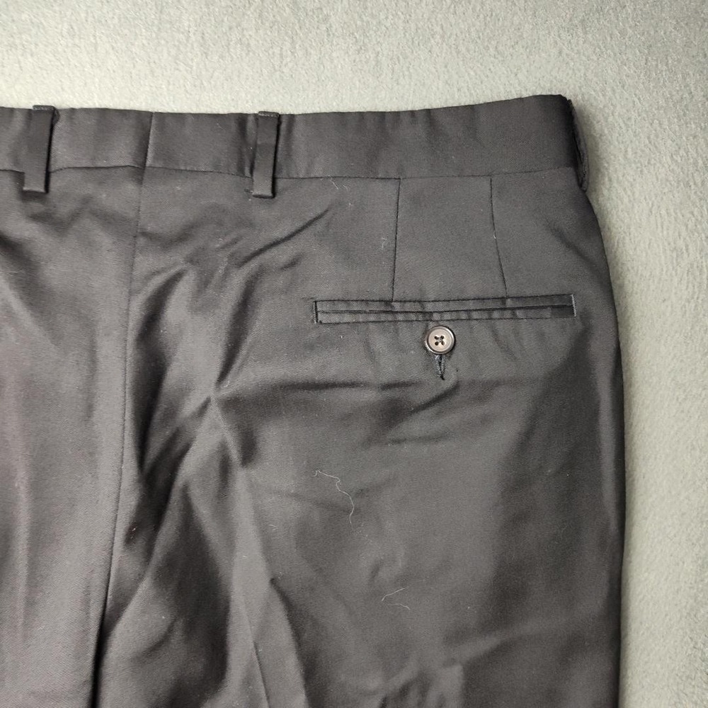 Ted Baker London Pants Mens 35x30 Black Wool Dress Trousers Jarrett Flat Front - Picture 5 of 14